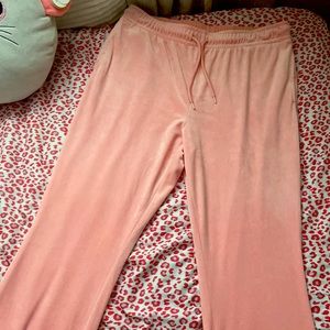 Colsie Pink Velour Flare Lounge Pants | size XL